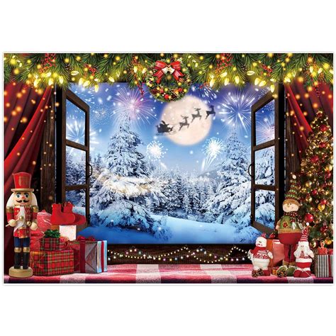 Buy Allenjoy Christmas Window Wonderland Backdrop For Kids Photography
