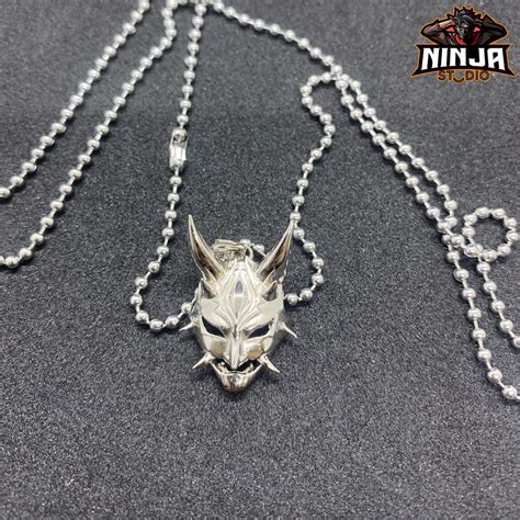 Xiao Mask Genshin Impact Necklace Handmade Sterling Portrait Etsy