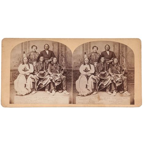 Stereoview Of Indian Trader And Interpreter Julius Meyer And Sioux