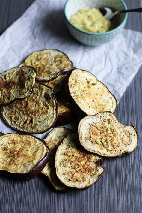 Baked Eggplant Chips More Garden Recipes Lunch Recipes Low Carb