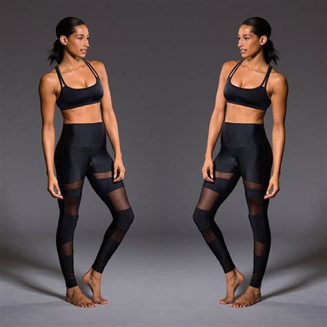 Fashion Women Fitness Leggings Slim Elastic High Waist Thin Black