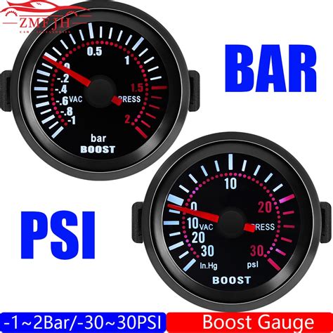 Smoke Lens 2 52mm Turbo Boost Gauge Psi Bar Boost Meter 3030psi 1