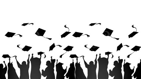 Graduate Cheer Silhouette Png Free Graduation Season Students