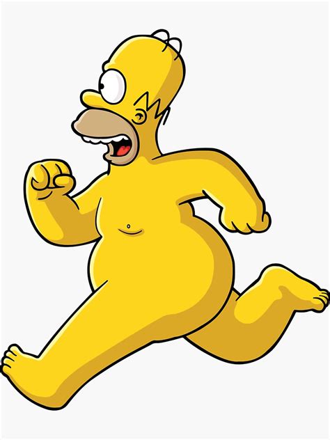 Naked Homer Sticker By AlbDesign Redbubble