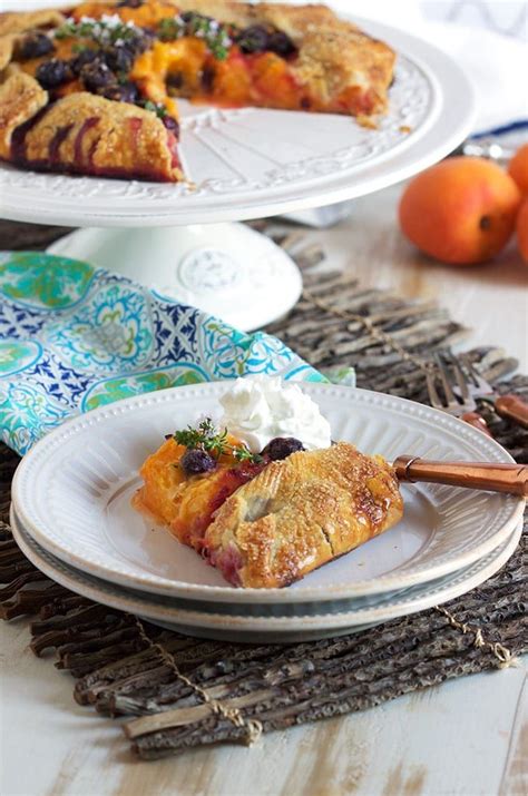 Apricot Blueberry Thyme Galette Recipe Galette Blueberry Brunch