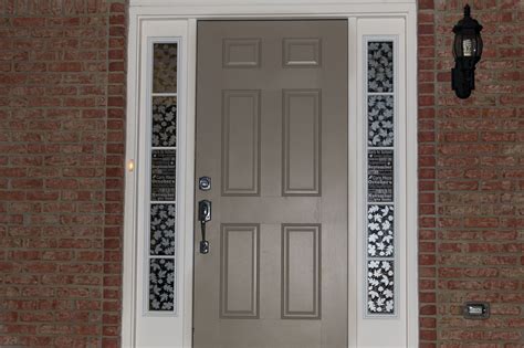Depiction Of Sidelight Window Treatments On The Main Entry Doors