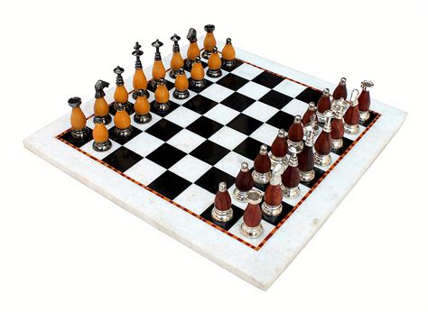 Stonkraft 15 X 15 Collectible Chess Game Board Set Made With Black