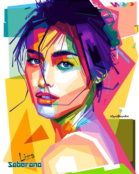 Liza Saberano In Wpap Bysyarifkuroakai Abstract Face Art Abstract