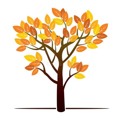 Autumn Tree Vector Illustration Stock Vector Illustration Of Graphic