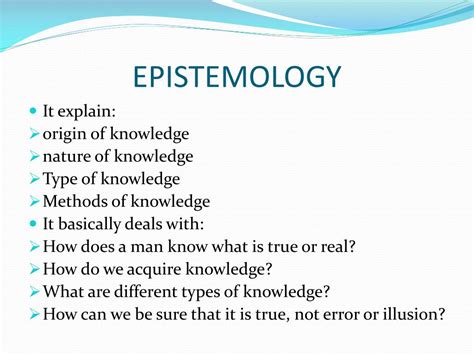 Ppt Epistemology Powerpoint Presentation Free Download Id3849432