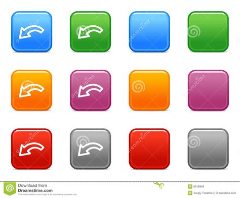 Color Buttons With Undo Icon Stock Vector Illustration Of Icons
