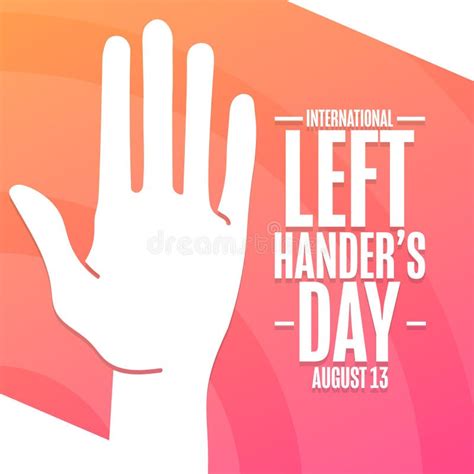 International Left Handers Day Stock Illustration Illustration Of