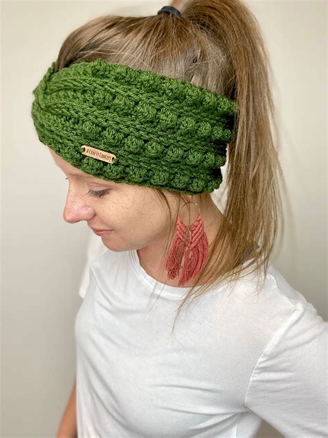 Boho Bobble Twist Headband Crochet Pattern