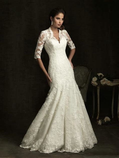 Elegant Lace Fit And Flare Wedding Dress A Vintage Look Gown Free