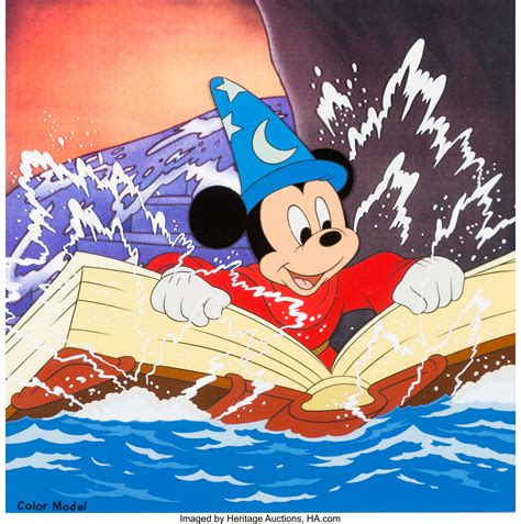 Fantasia The Sorcerers Apprentice Mickey Mouse Color Model Cel For