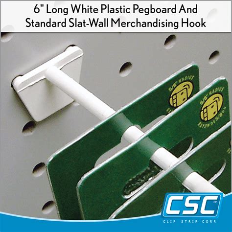 Peg Board And Slatwall Hooks Plastic 6 Long Retail Product
