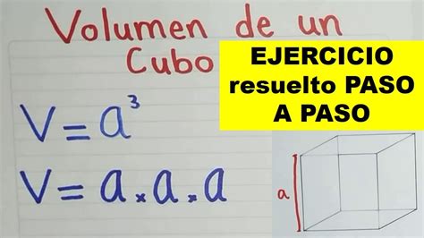 Como Calcular El Volumen De Un Cubo 👉 Con Arista Youtube