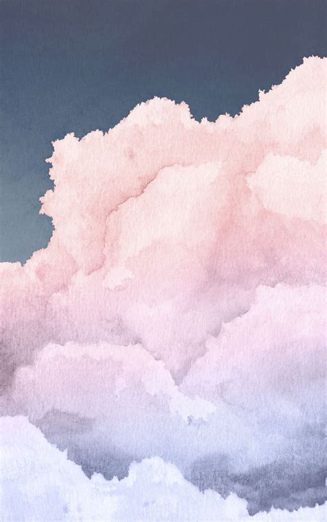 Pink Sunset Painting Pastel Watercolour Clouds Kremi Png