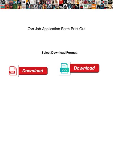 Fillable Online Cvs Job Application Form Print Out Cvs Job Application