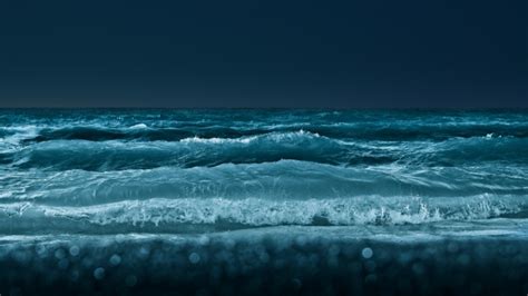 3840x2160 Ocean Waves At Night 4k Hd 4k Wallpapers Images Backgrounds