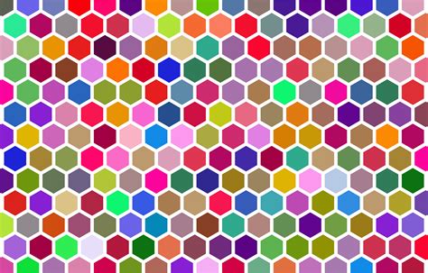 Clipart Colorful Hex Grid Pattern 3