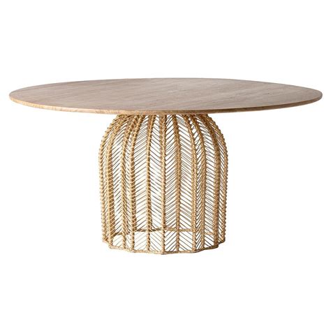 Round Rattan Dining Table At 1stdibs