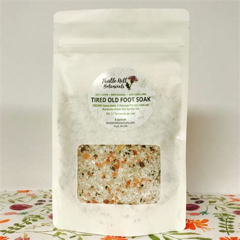 Tired Old Foot Soak With Organic Herbs And Essential Oils Thistle
