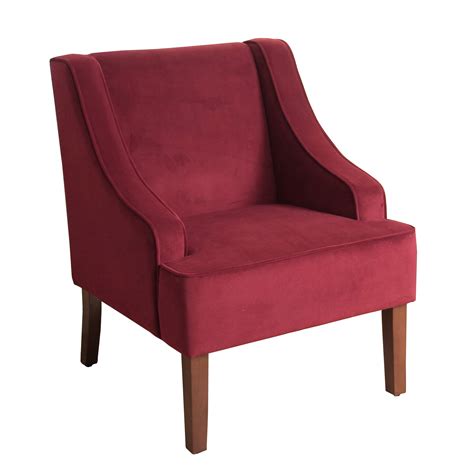 Buy Homepop Velvet Swoop Arm Accent Chair At Ubuy India