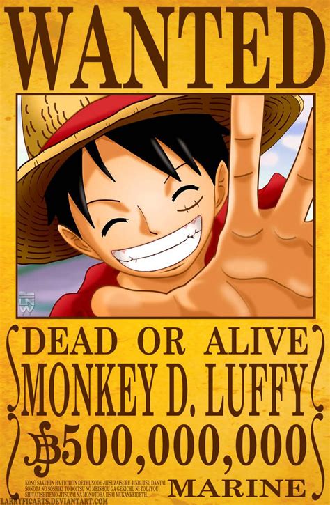 Monkey D Luffy Wanted Poster By Larryficarts On Deviantart Mang One The Best Porn Website