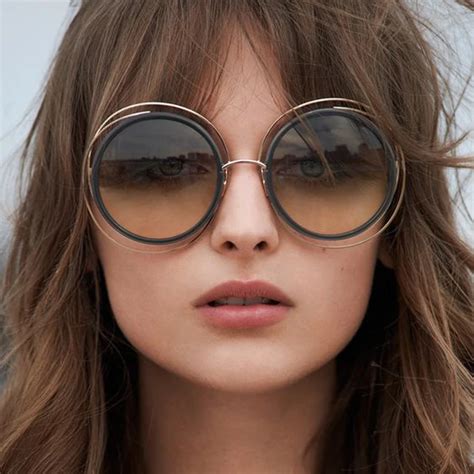 carlina oversized round sunglasses women brand designer sun glasses female quality ladies shades