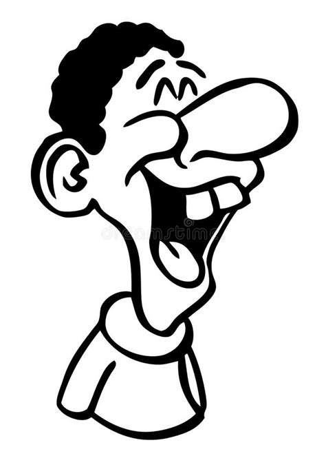 Cartoon Drawing Laughing Man Stock Vector Illustration Of Head