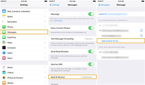 Use the inbox for each account. Tip: how to add a new email to your iMessage account in iOS