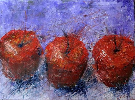 Abstract Apples Painting By Katy Hawk Fine Art America