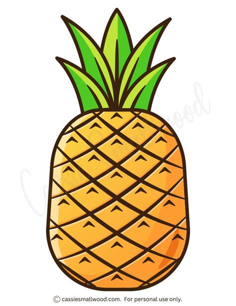 12 Cute Pineapple Templates Free Printable Cassie Smallwood