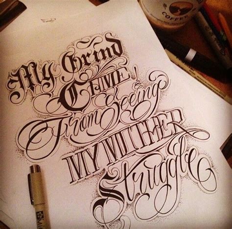 Script Tattoo Lettering Sketches