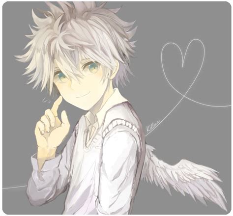 White Anime Angel Boy