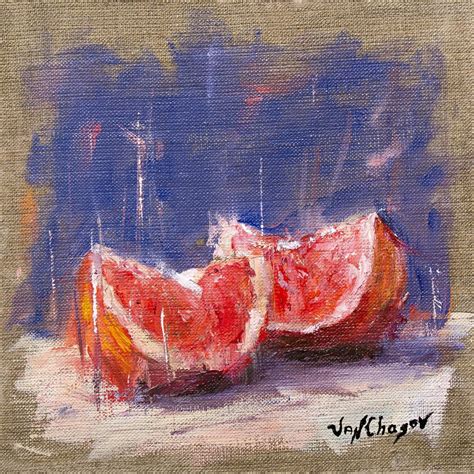 Original Oil Painting Modern Still Life Grapefruit Etsy Fruit