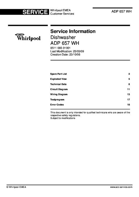 Whirlpool Adp 657 Wh 851108501001 En1473428868 Service Manual Download