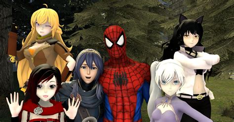 Spider Man Lucina Rubyrose Dw And Rwby Pixiv