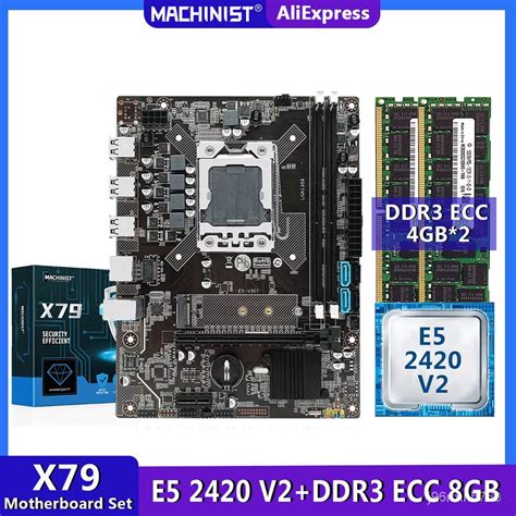 Machinist X79 Motherboard Lga 1356 Set Kit With Xeon E5 2420 V2 Processor 8gb 2 4gb Ddr3 Ecc Ram