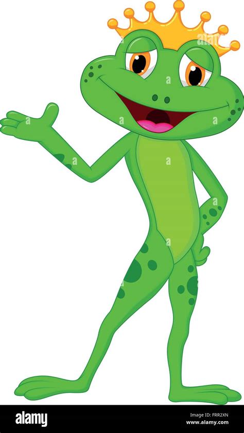 Happy Frog Prince Presenting Stock Vector Image And Art Alamy