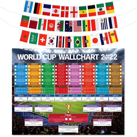 Buy World Cup Wall Chart 2022 World Cup Decorations 2022 World Cup