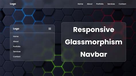 Responsive Glassmorphism Navbar Css Youtube