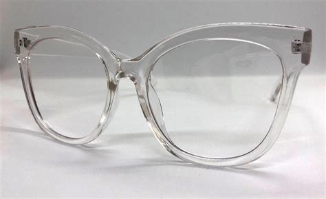 Clear Oversized Cat Eye Designer Style Glasses Bella Valentina La