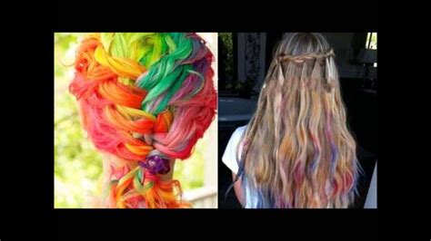 Hair Chalk Styles And Colors Youtube