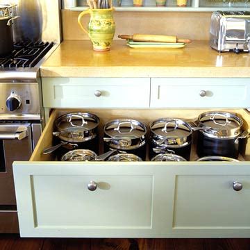 The most obvious features are drawers and cabinets. How To Deal With Deep Kitchen Drawers | Live Simply by Annie