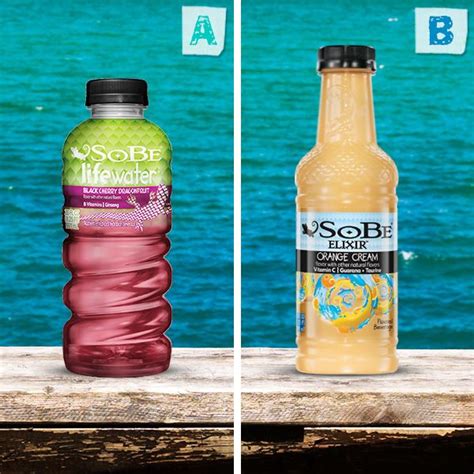 Sobe switched from glass bottles to plastic bottles for all of its beverages in 2010. Which will it be today? SoBe Lifewater or a SoBe Elixir ...
