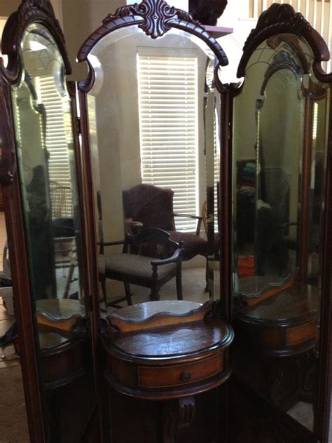 You can probably spot one at a garage sale or an antique convention. three way mirrors | early 1900s vanity 3-way mirror and ...