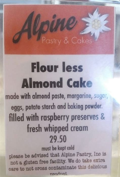 Menu At Alpine Pastry And Cakes Desserts Concord Willow Pass Rd