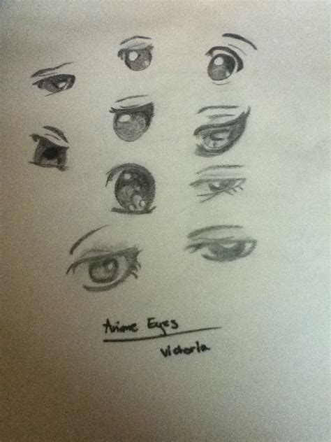 Practicing Anime Eyes By Vann61 On Deviantart